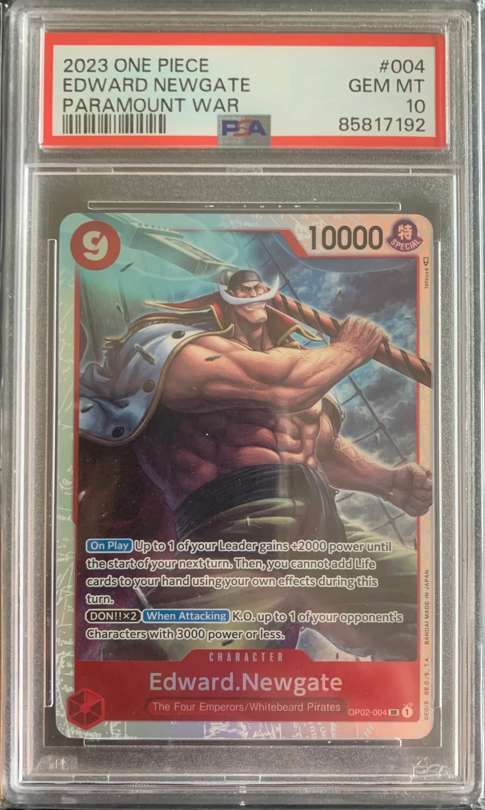 PSA10 One Piece Edward Newgate ENG