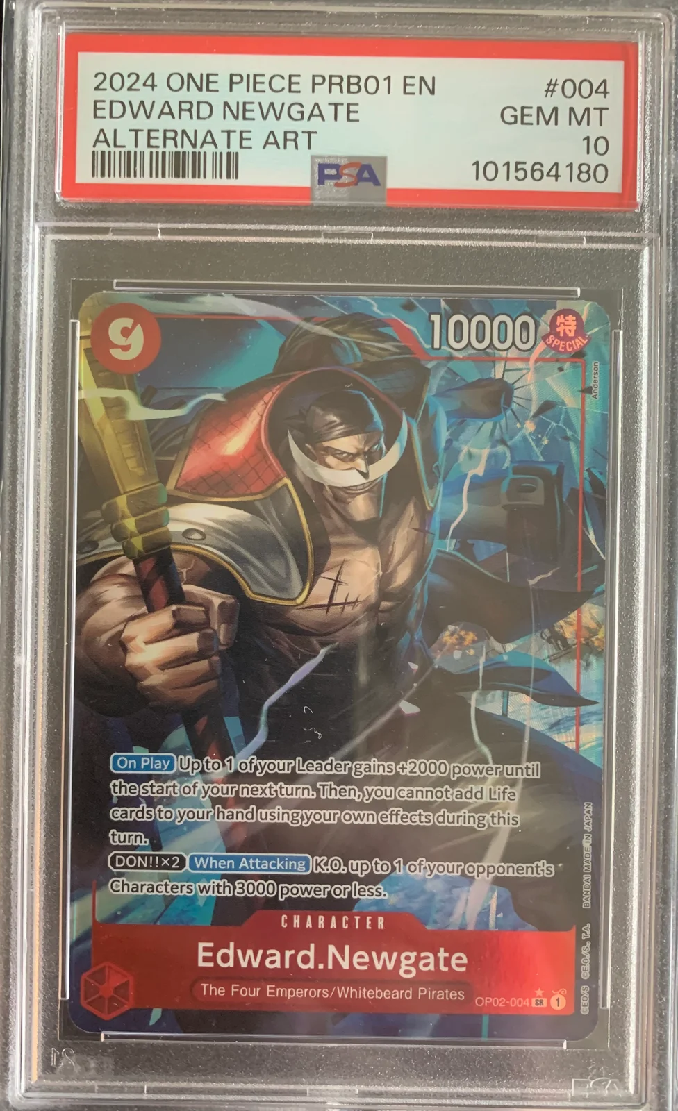 PSA10 One Piece Edward Newgate ENG.