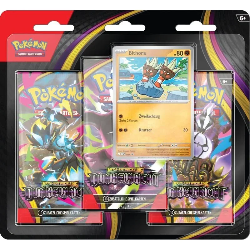 Pokemon 3er Blister Dunkelnacht GER.