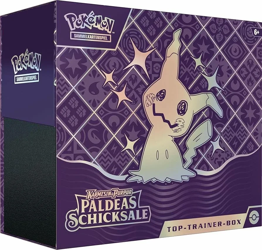 Pokemon Top Trainer Box Paldeas Schicksale DE. Beschädigt