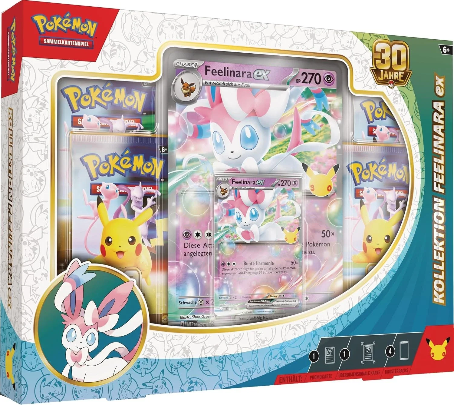 30th. Pokemon Feelinara EX Kollektion DE.
